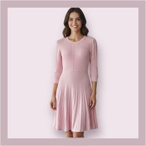 NWT Umi Eason Pink Knit Midi Dress